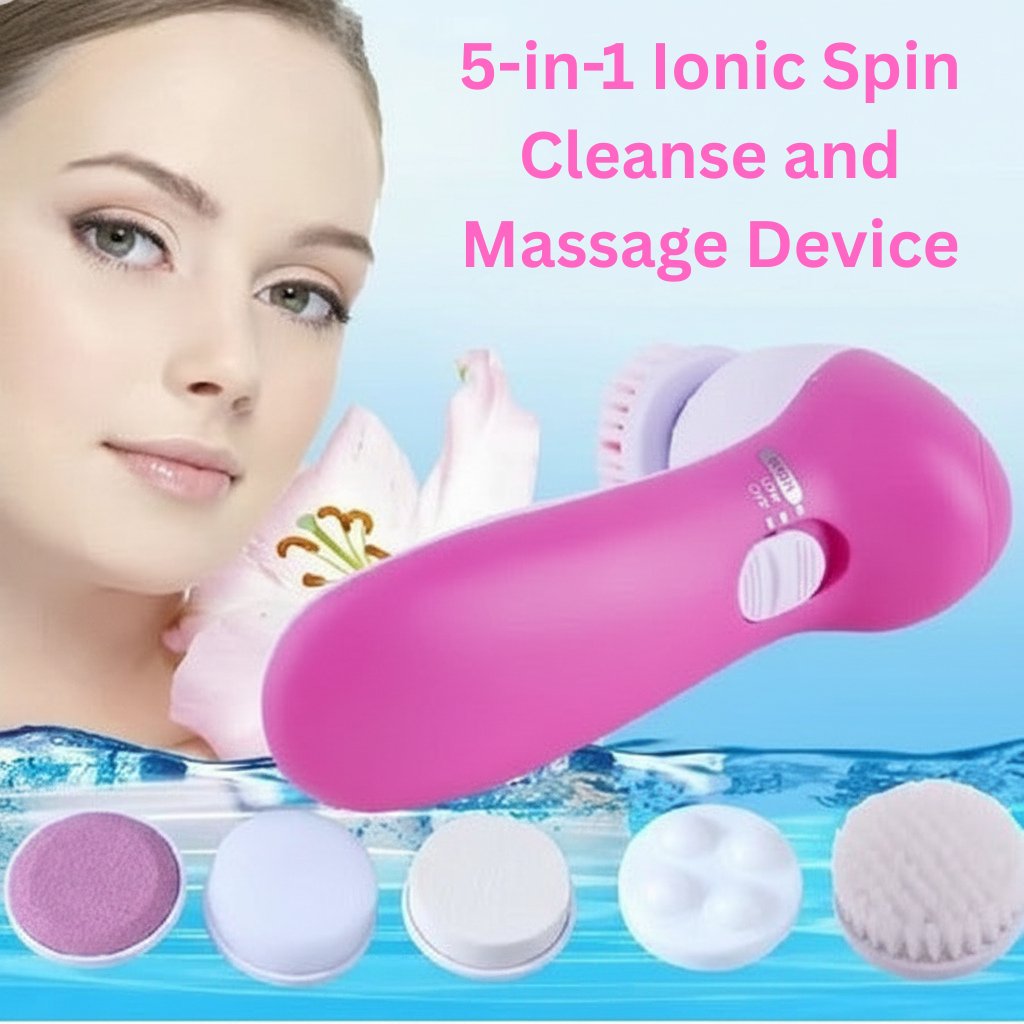5-in-1 Ionic Spin Cleanse and Massage Device