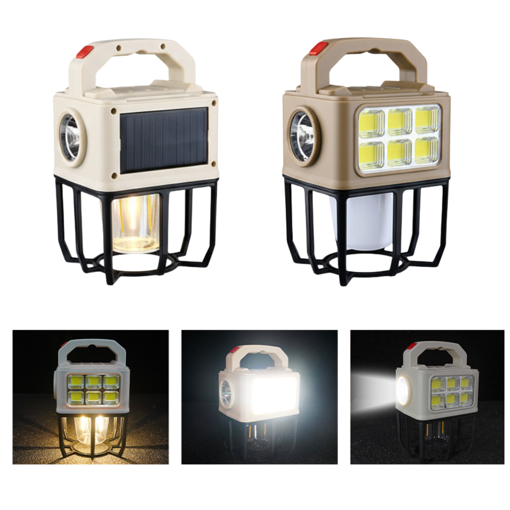 Solar LED Camping Lantern / Searchlight / Charger all-in-1