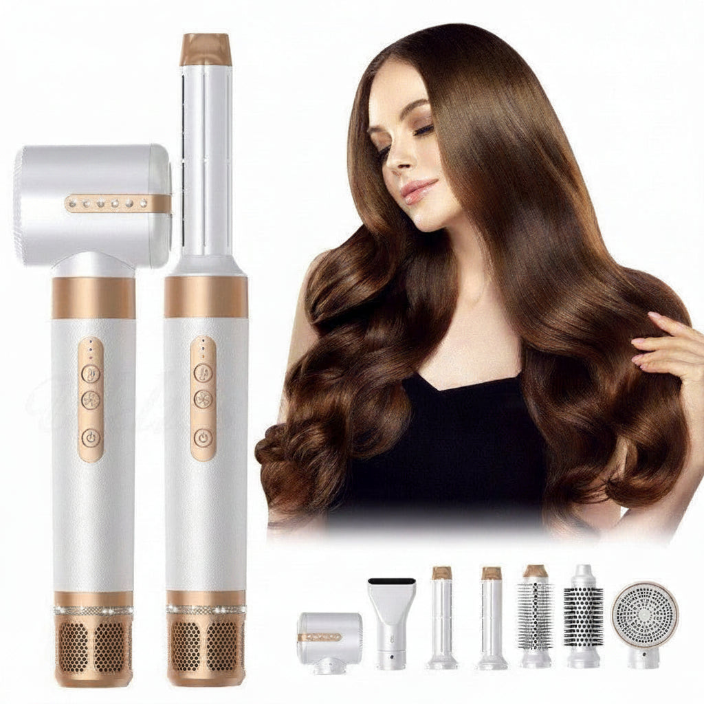 7-in-1 high-speed hair dryer and styling comb (straightener and curler)