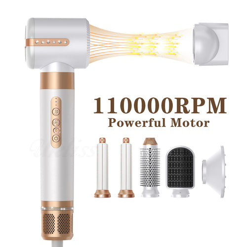 7-in-1 high-speed hair dryer and styling comb (straightener and curler)