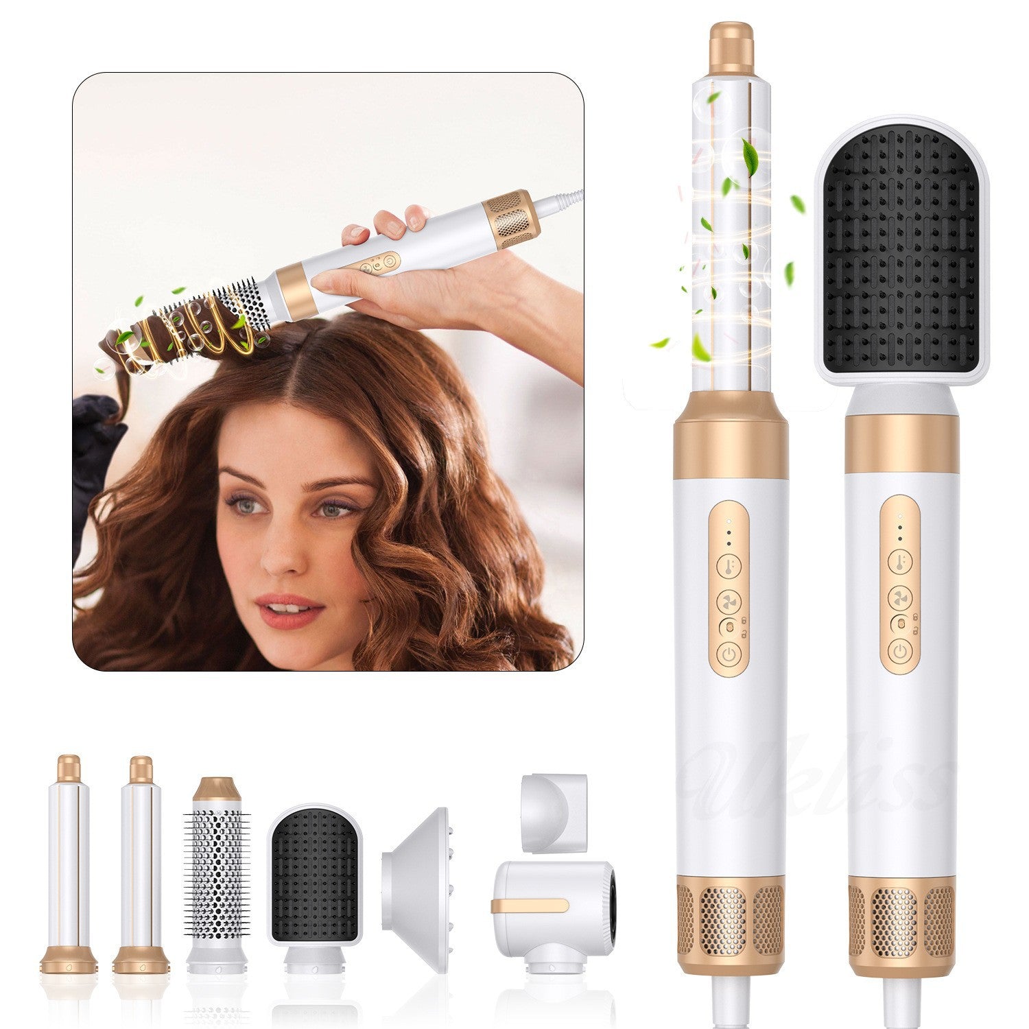 7-in-1 high-speed hair dryer and styling comb (straightener and curler)