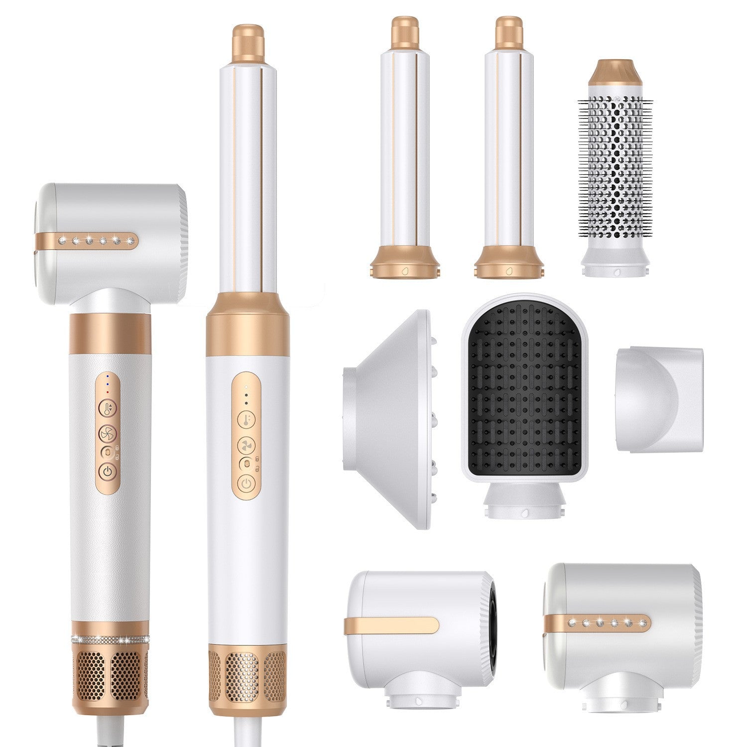 7-in-1 high-speed hair dryer and styling comb (straightener and curler)