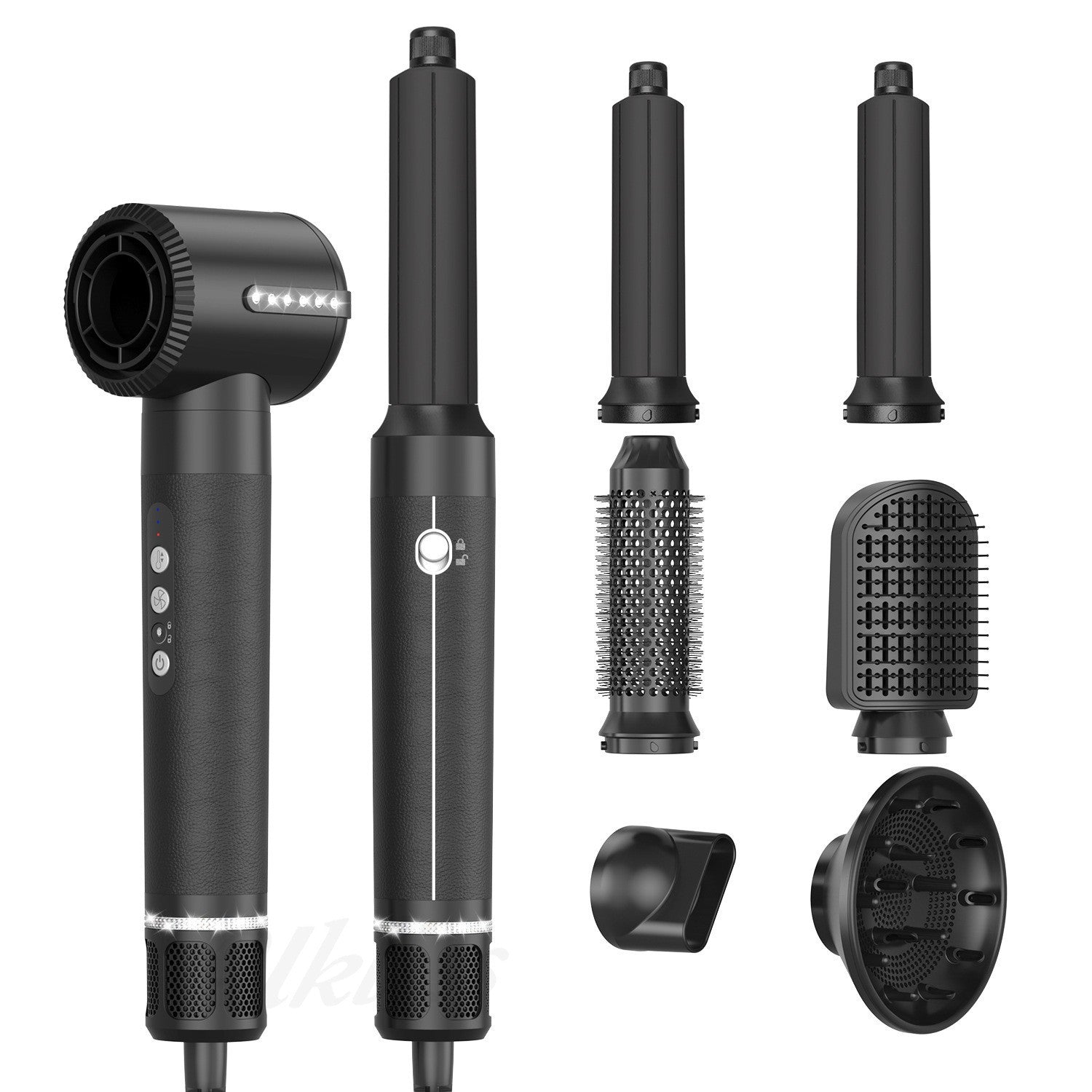 7-in-1 high-speed hair dryer and styling comb (straightener and curler)