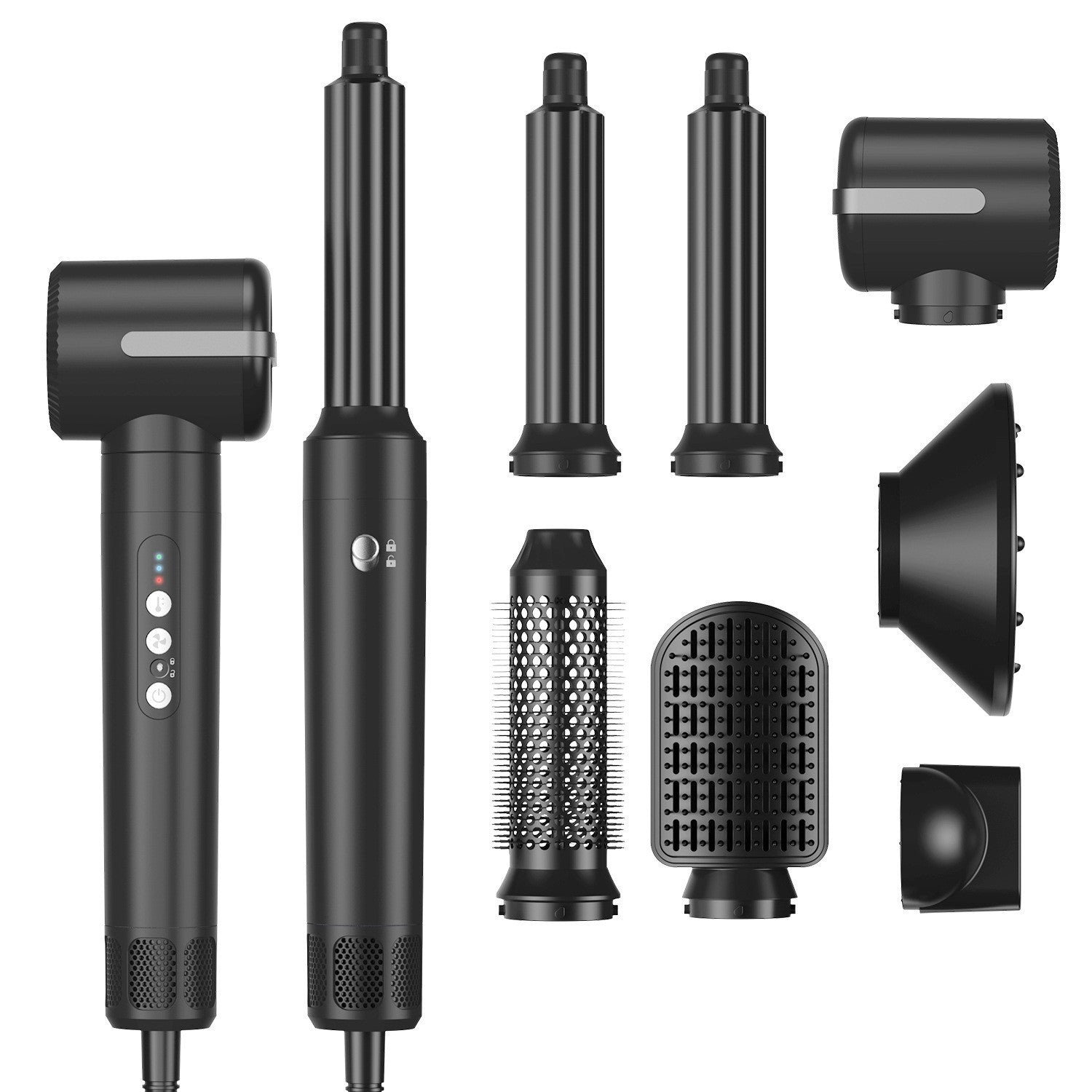 7-in-1 high-speed hair dryer and styling comb (straightener and curler)